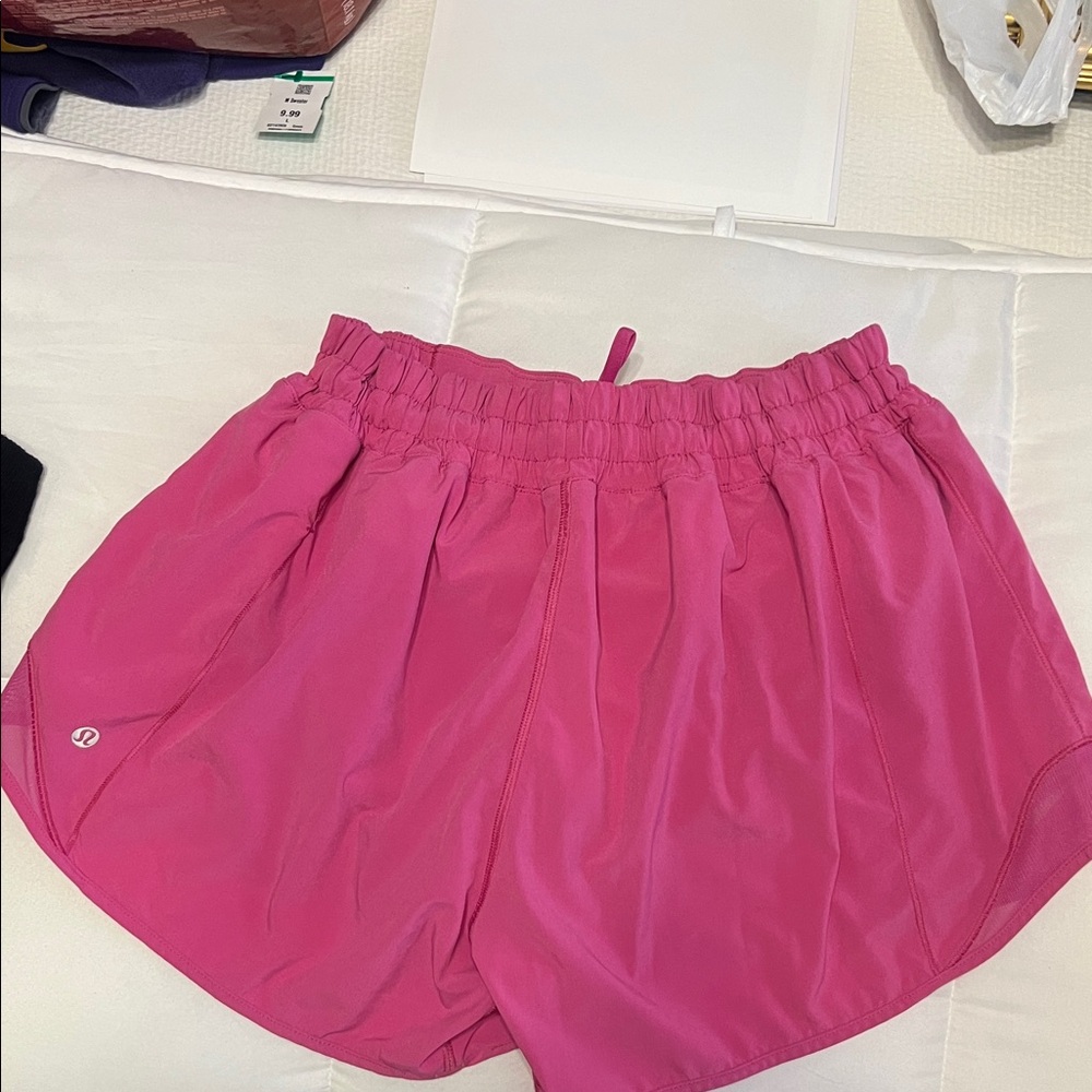 lululemon athletica Bright Hot Pink Elastic Waist Athletic Shorts
